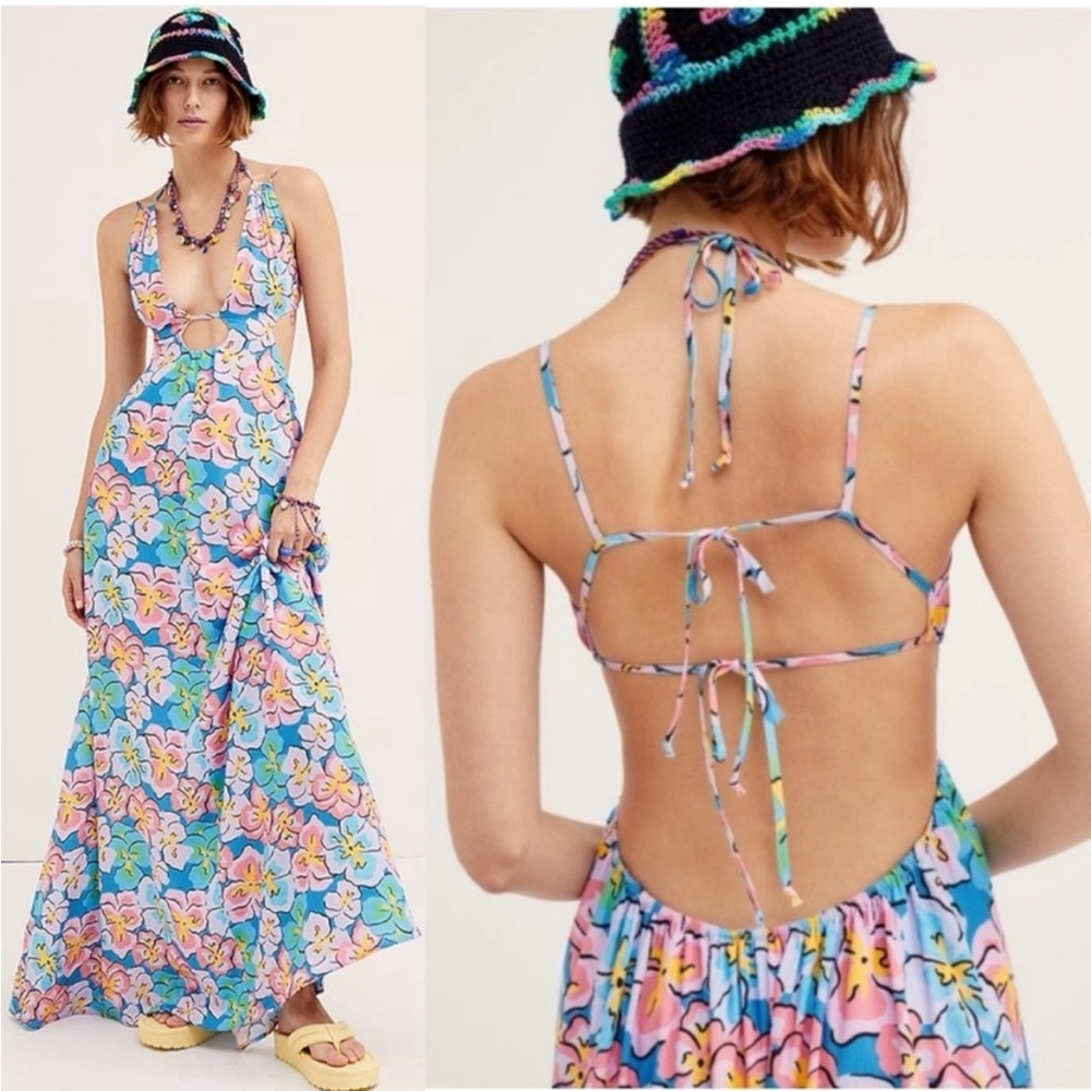 For Love & Lemons Women’s XL Yasmin Maxi Whimsical Fairy Festival Dress